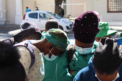 Community pickets against rape
