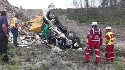 Man killed after tipper truck rolls over
