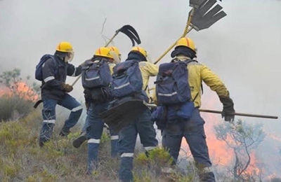Fire raging in Soetkraal, firemen on scene