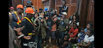 Police Minister Bheki Cele visits disaster site 