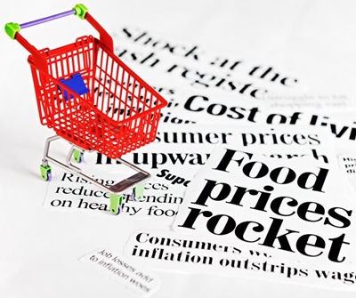 Inflation up again in March due to high food prices