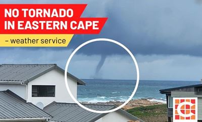 Weather service confirms waterspout off Cape St Francis coast