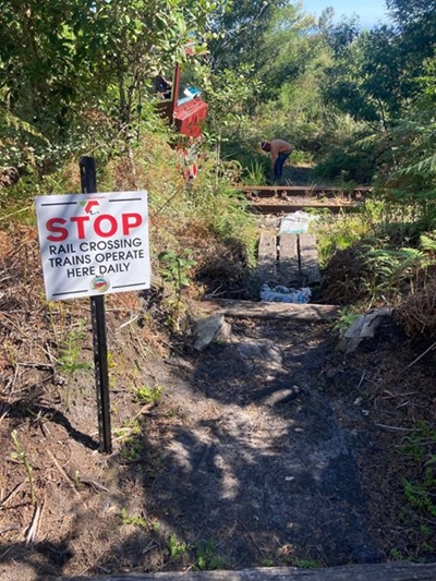 Be careful along railway in Outeniqua Mountain