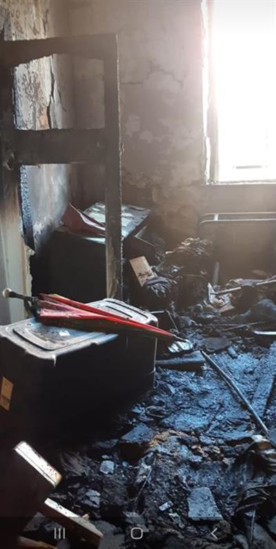 Brand vernietig huis in Aberdeen