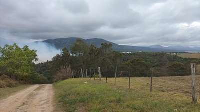 Fire brigade attending to Hoekwil-Touwsranten veldfire