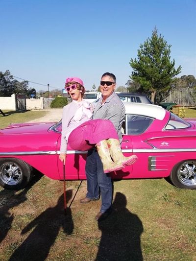 Hot pink ladies steal the show