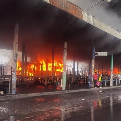 Public Order Police deployed at Nyanga after four Golden Arrow buses are petrol bombed