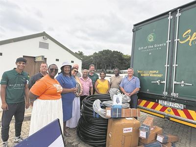 Borehole equipment donated by Gift of the Givers