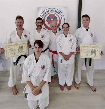 Karateka attend training camp