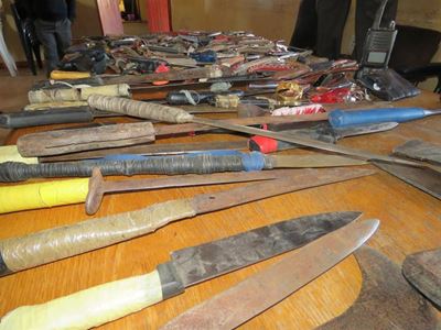 Dangerous weapons seized