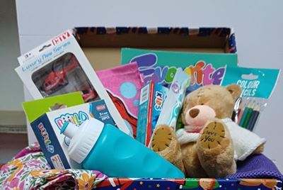 A shoebox filled with blessings