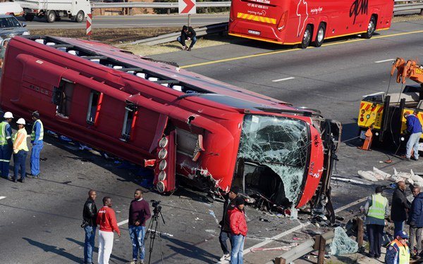 Sleeping car driver allegedly caused deadly Joburg bus crash