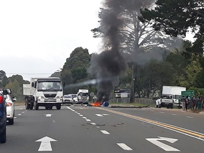 Protest action on N2