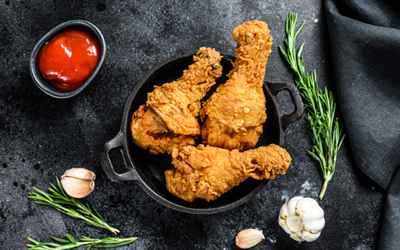 Crispy mayonnaise chicken thighs with pumpkin bake