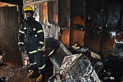 Brand verwoes woonstel