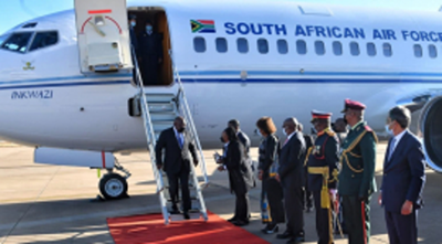 President Ramaphosa in Botswana for SACU Summit