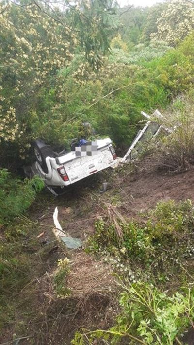 Vehicle leaves road, crashes in ditch near Glentana