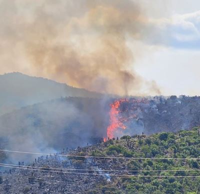 Fire at the back of Schoemanshoek