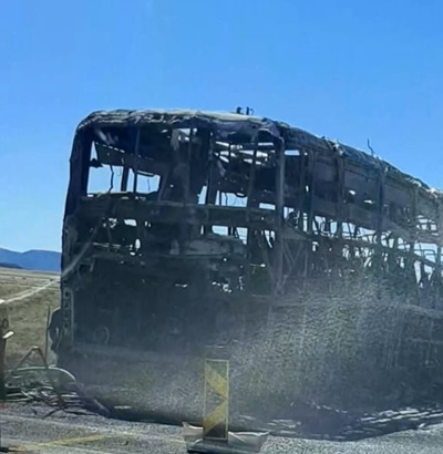 Bus brand uit op die N9 