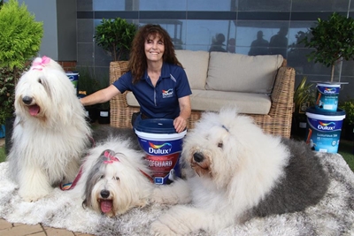 The real Dulux dogs visit George