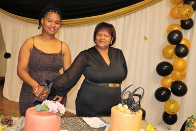 Mother and daughter celebrate