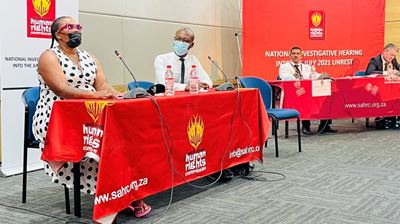 First witness in SAHRC’s July unrest hearing takes the stand