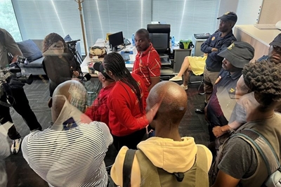 EFF storms Tshwane offices and ‘frog-march’ staff out after mayor’s resignation