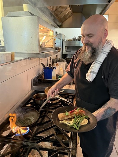 Slingshot up Chef Al's sleeve