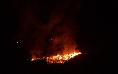 Garden refuse site burning again