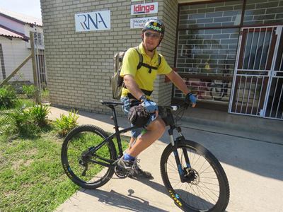 Gogga Bicycle Courier taking a break