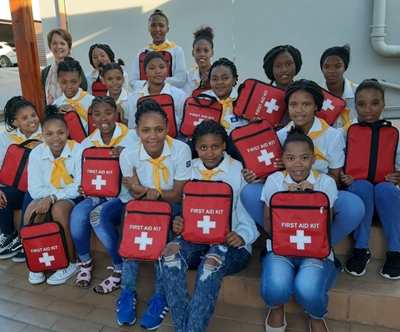 First-aid kits for local Girl Scouts