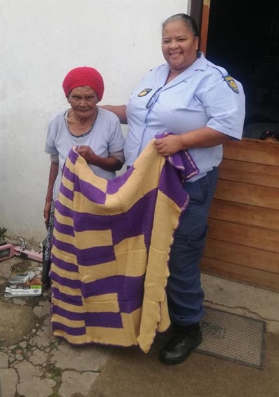 Gehekelde kombers vir tannie Dinah (93)