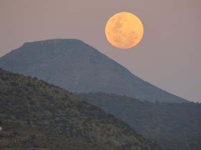 Moon creates magic over town