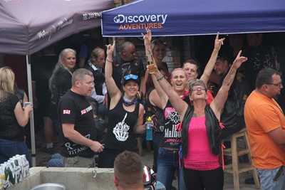 Bikers take hands for fellow trooper