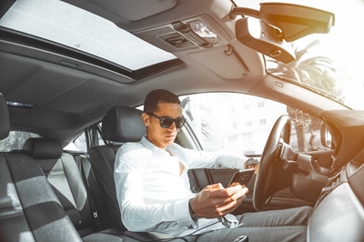 Whose responsibility is it when a company or rental car crashes into you? 