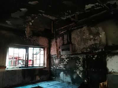 Brand verwoes gewilde eetplek