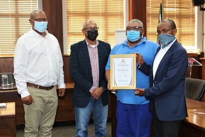 Nicolas honoured for 40 years service