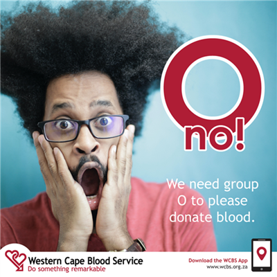 Critically low O+ blood stocks, 2-day supply left!