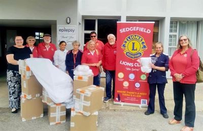 Sedgefield Lions donate 50 mattress protectors