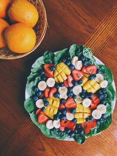 Even fruit contains a lot of sugar, so be careful about which ones you eat