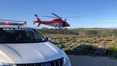 Woman airlifted after fall