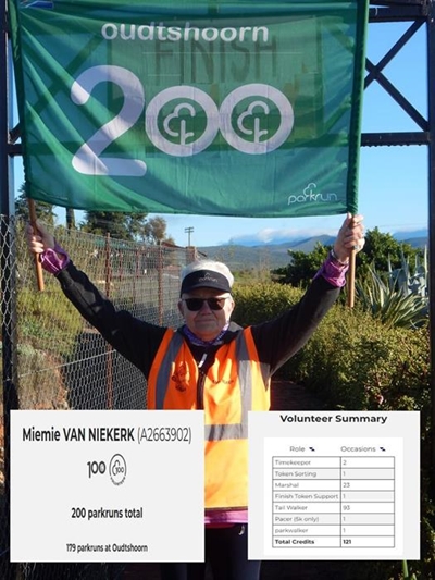 200 parkruns vir Van Niekerk