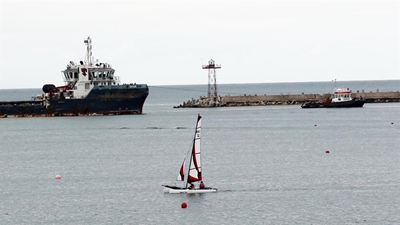 Stricken vessel attended to