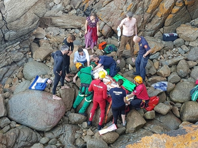 Man survives fall from cliff