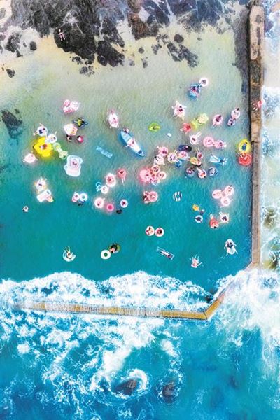 Floaties living it up at the Herold's Bay tidal pool