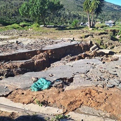 'Repairs being done' after land slip