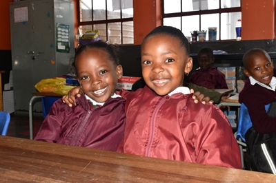 First day at Isalathiso Primary