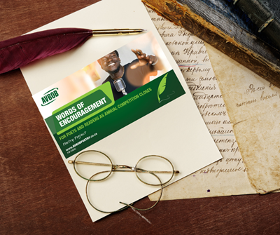 AVBOB Poetry competition: Words of encouragement for poets and readers