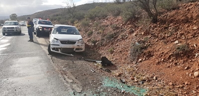 Motor rol op Oudtshoorn-pad