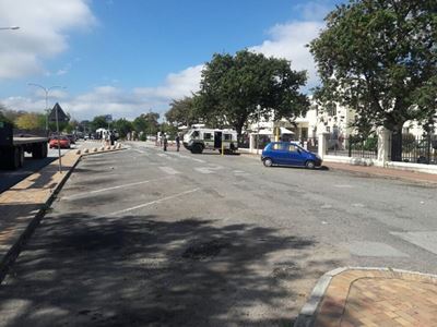 Strong police presence at George Hospital